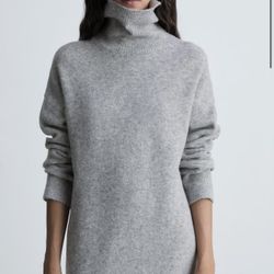 New Mango Turtleneck Knitted Mini Dress Size 6