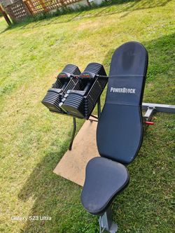 Powerblock Dumbells 90lbs And Weight bench