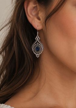 Tanzanite Sterling Silver 2” Dangle Earrings