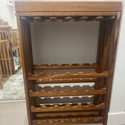 Solid Cherry Wine Rack and Tray -beautiful!