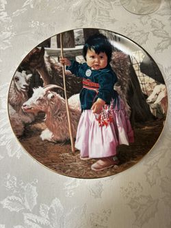 Navajo Inspired Collector Plate Newest Little Sheepherder