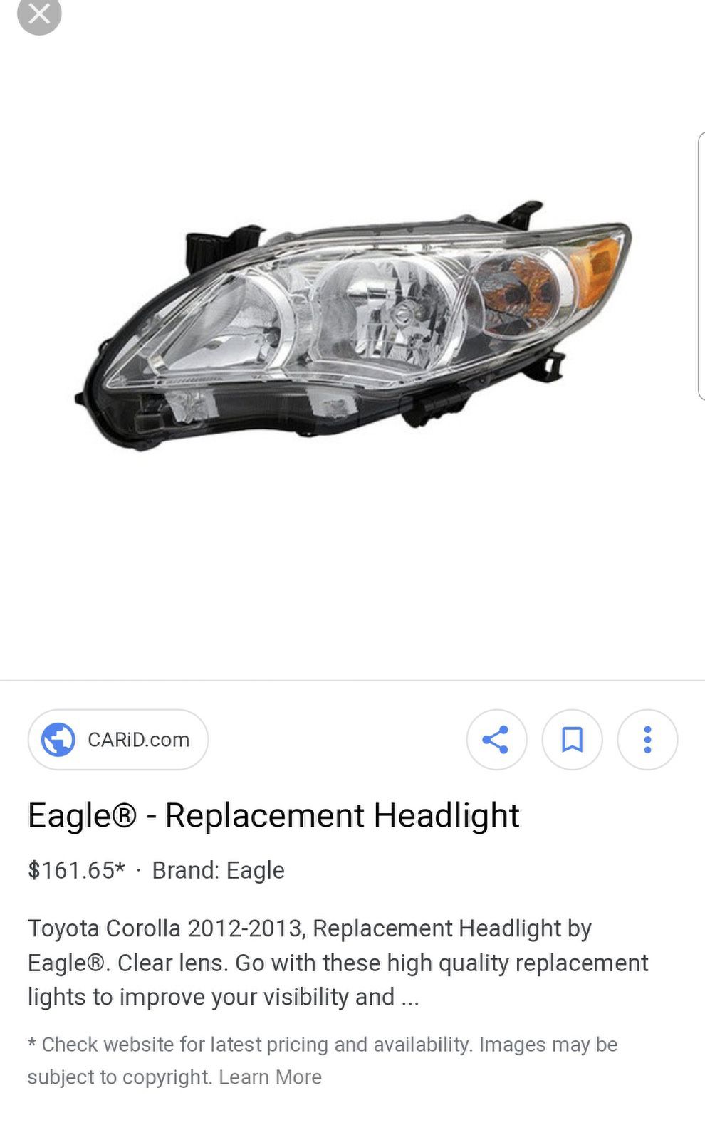Eagle replacement headlights (set)