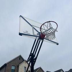  Silverback NXT Portable Adjustable 10ft Outdoor Basketball Hoop - 54" Basketball Goal Backboard Available