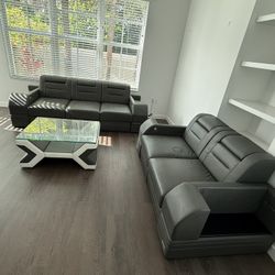 3 Piece Living Room Set Couch Sofa Loveseat Coffee Table 