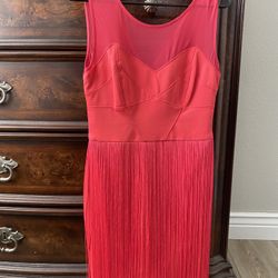 Fringe red Dress 