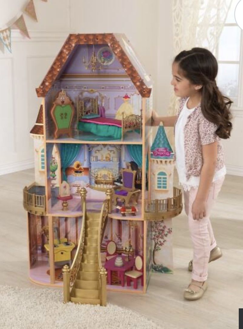 New 3ft Disney Princess Belle Enchanted Dollhouse