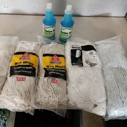 5 Mop Heads With 2 Swipe It Cleaners Kit - New