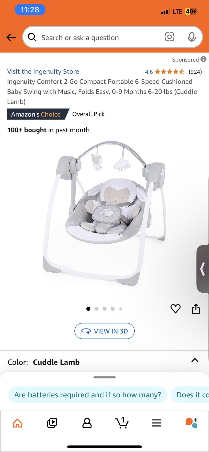 Ingenuity Folding Swing