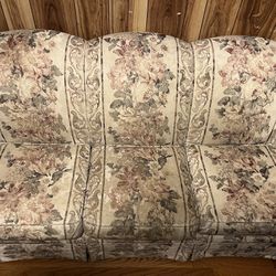FLORAL COUCH AND LOVE SEAT