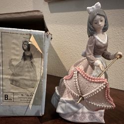 Retired 5210 Daisa 1983 Girl With Bow Lace Umbrella 