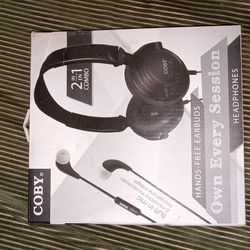 Brand New Original Coby 2 Piece Headphones Set