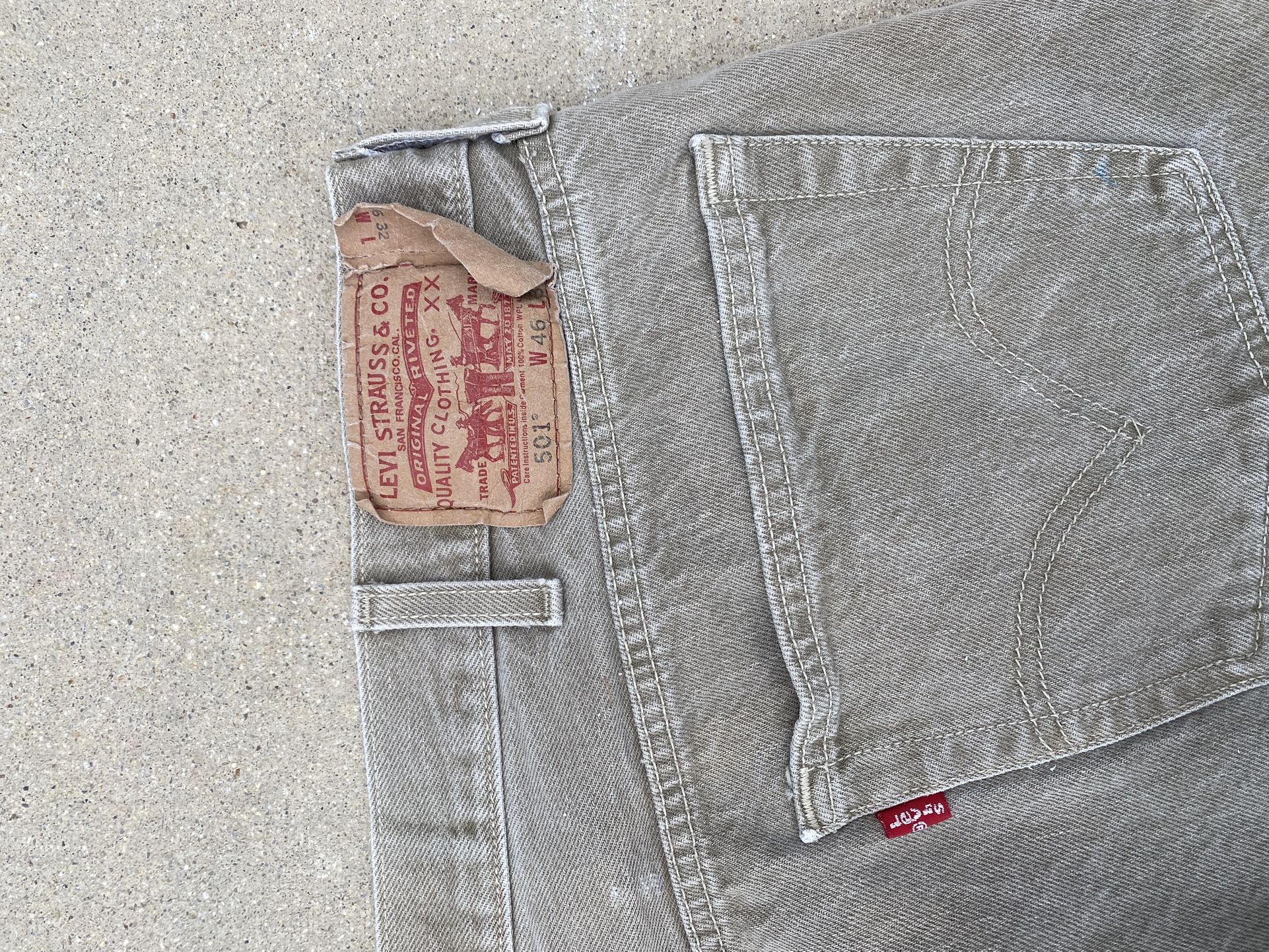 Distressed Levi’s 501’s