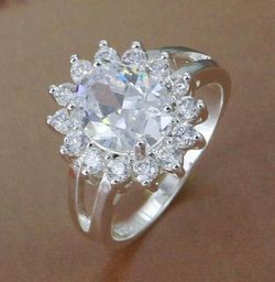 925 silver fashion jewelry, inlaid Dan taiyang ring