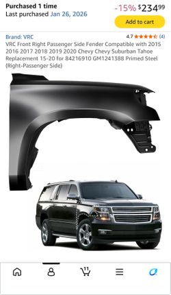 Fender pass chevrolet suburban 2015 2020