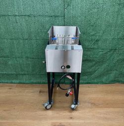 Freidora De 2 Canastas | Incluye 2 Canastas Y Manguera Con Regulador | 2 Basket Deep Fryer |