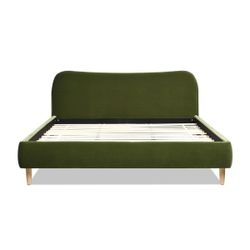 Latitude  Run Derte Upholstered Sleigh Bed Frame 