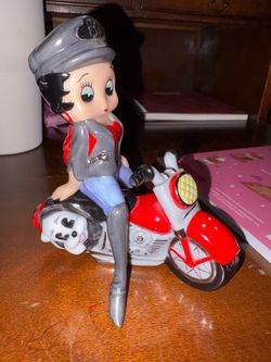 Betty Boop Biker Figurine salt and pepper shaker