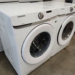 2020 Used Like New Samsung Front Loading Washer And Stackable Gas Dryer Set 