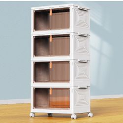 YFXCVSL 4 Tier Plastic Storage Bins With Lid 23 Qt Brand New