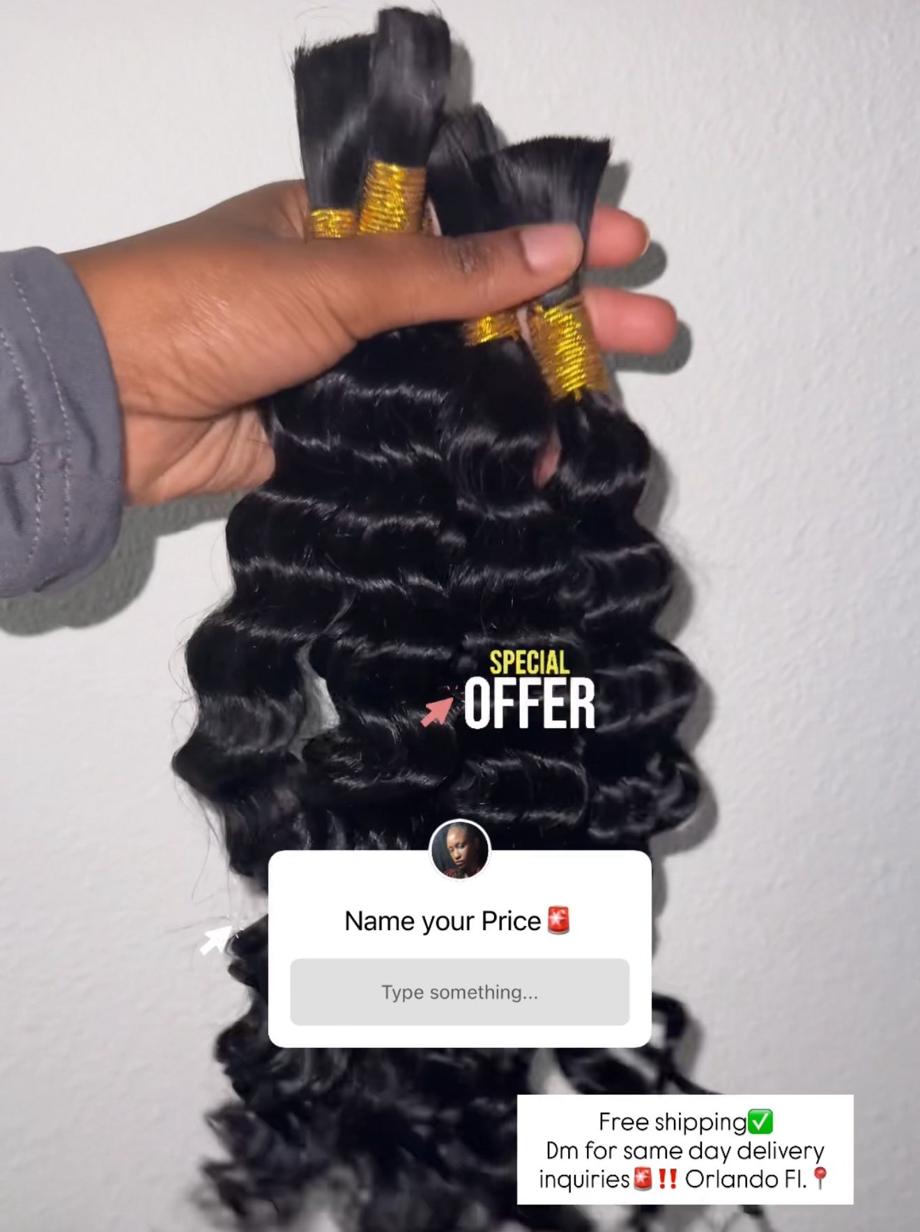 Quality Human hair 16inch Boho Braiding Hair Curly Hair