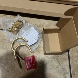 Double Curtain Rod Set For Solid door Or Windows  / It Can  range  From 72 - 144 Inches  / 4 rods