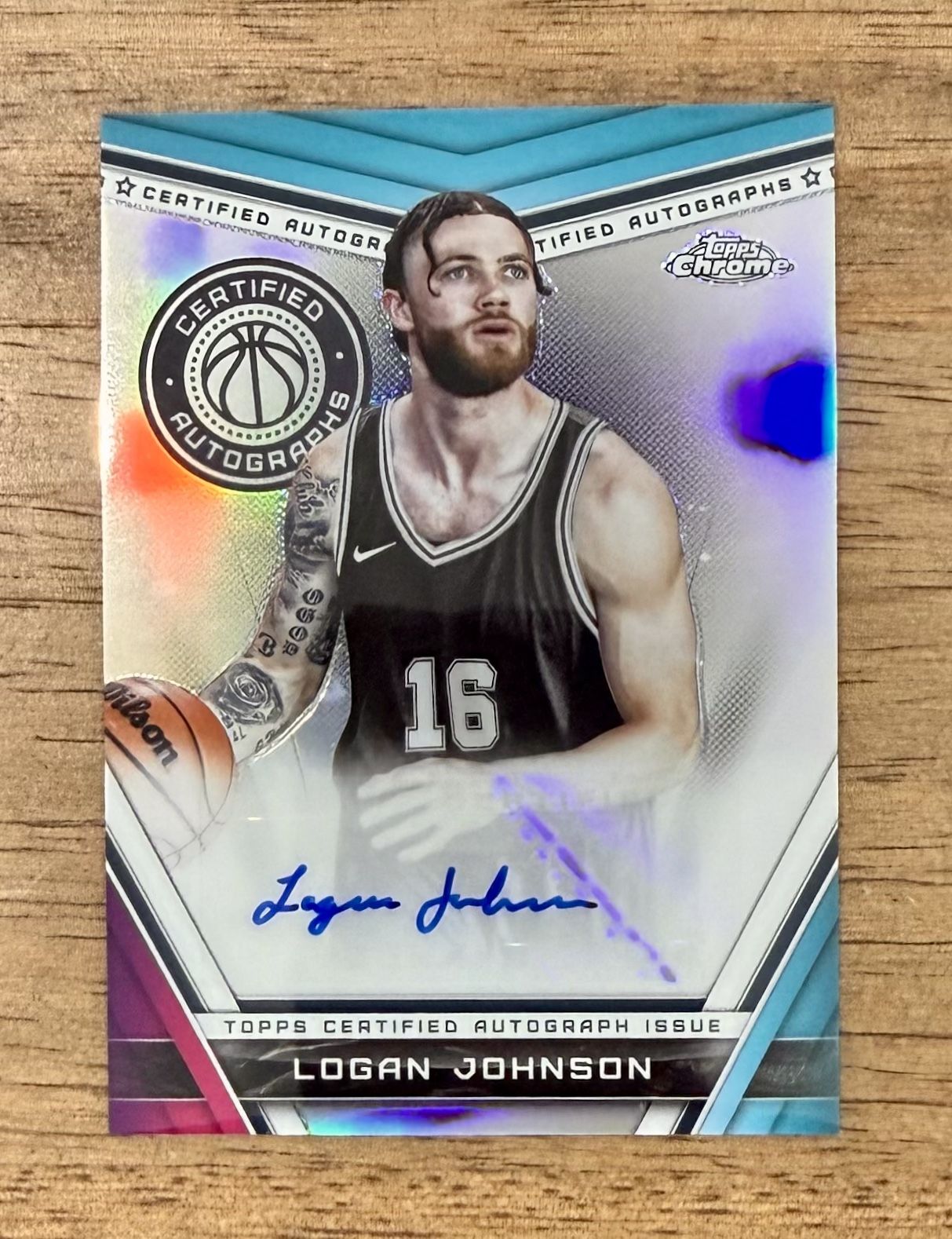 2024 Topps Chrome LOGAN JOHNSON Refractor AUTO #CA-LJO