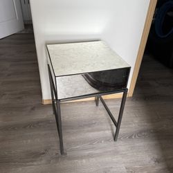 West Elm Foxed Mirrored Nightstand