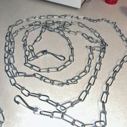 TWO 15’ metal dog chains