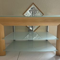 TV stand - Glass and Wood