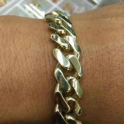10k cuban link bracelet 16.7 grams 12mm