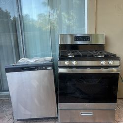 New GE Gas Stove 30 ‘ And  Dishwasher 