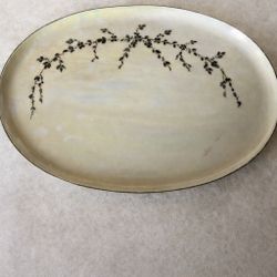 Vintage MZ Altrohlau Czechoslovakia Lusterware Tray Set with Pedestal, circa 1910s–1920s