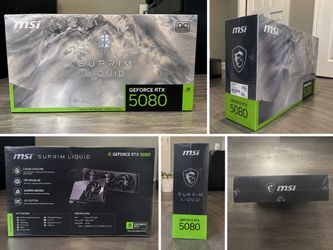 MSI GeForce RTX 5080 SUPRIM LIQUID SOC 16GB GDDR7 — Brand New Sealed