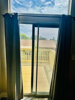 Curtains and metal Pole