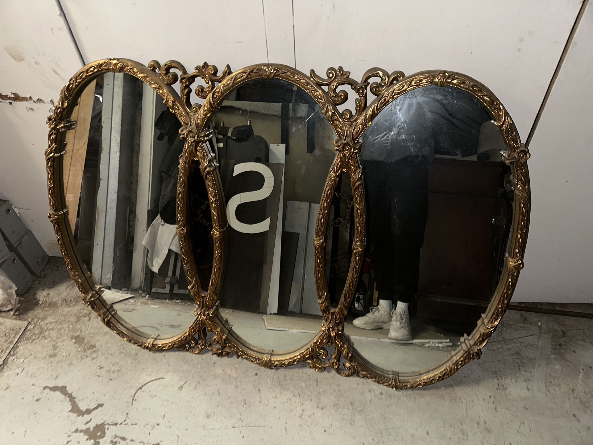 Triple Oval Antique Mirror