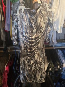 Snakeskin print dress