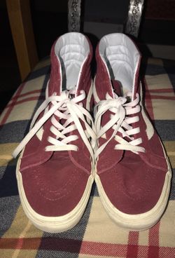 Vans burgundy sk8-hi’s size 10 1/2