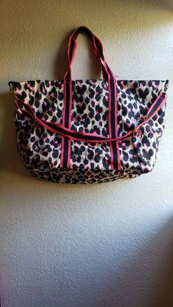 Victoria secret cheap leopard tote bag