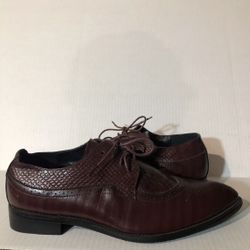 Men's leather oxford dress shoes Size 46 Pointed Toe 