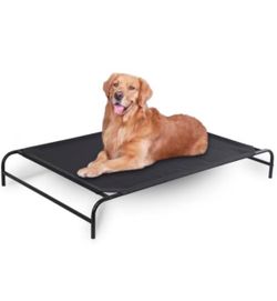 GDKASRNY Portable Raised Cooling Steel-Framed Elevated Pet Bed, Elevated Mesh Pet Bed Durable Frame Dog Cot for Outdoor or Indoor Use with Skid-Resist