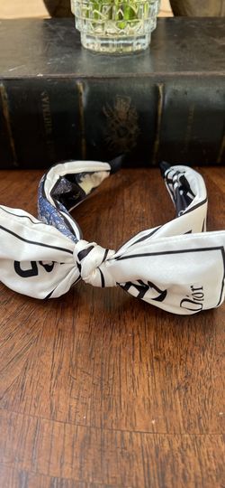 Silk Twilly Headband Bow Knot  Scarf Headband