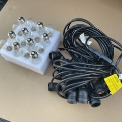 New heavy duty 48ft outdoor patio string lights incandescent