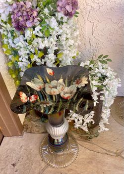 Glass Birdbath