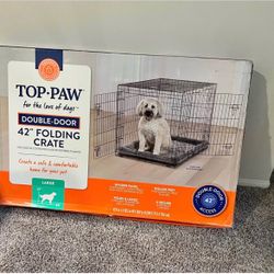 42” large dog crate like new