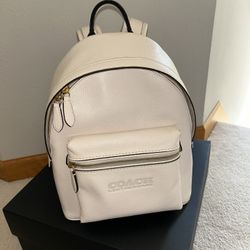 Coach Charter Backpack 24 C8472 Chalk White Leather