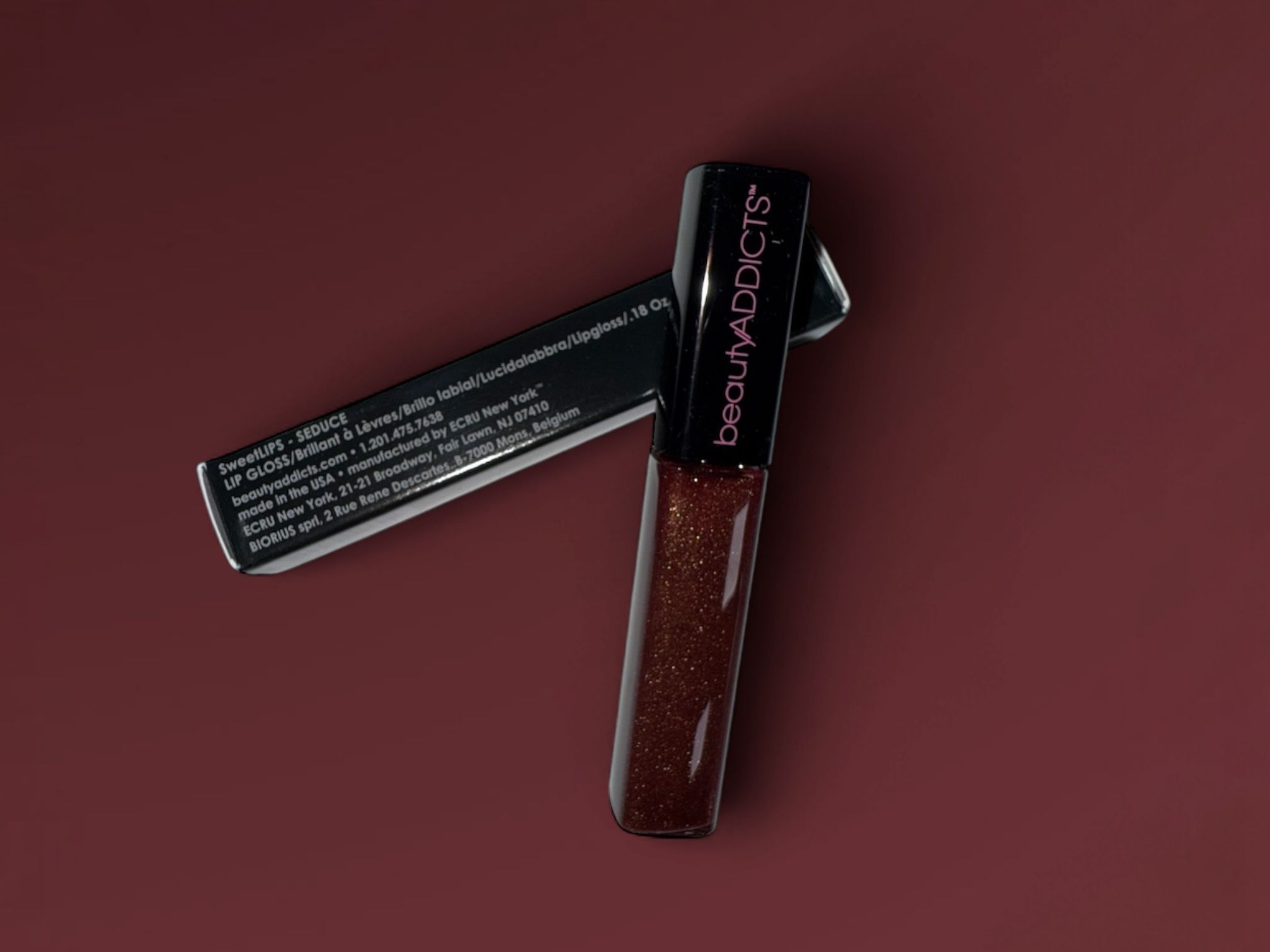 Beauty Addicts Sweet Lips Collection Seduce Black Cherry Lip Gloss Long Lasting