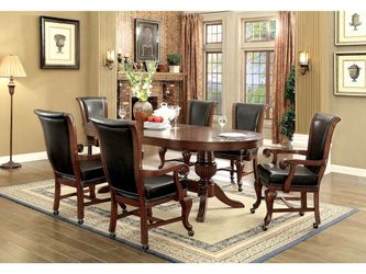 Melina Brown Cherry 7 Pc. Dining Set