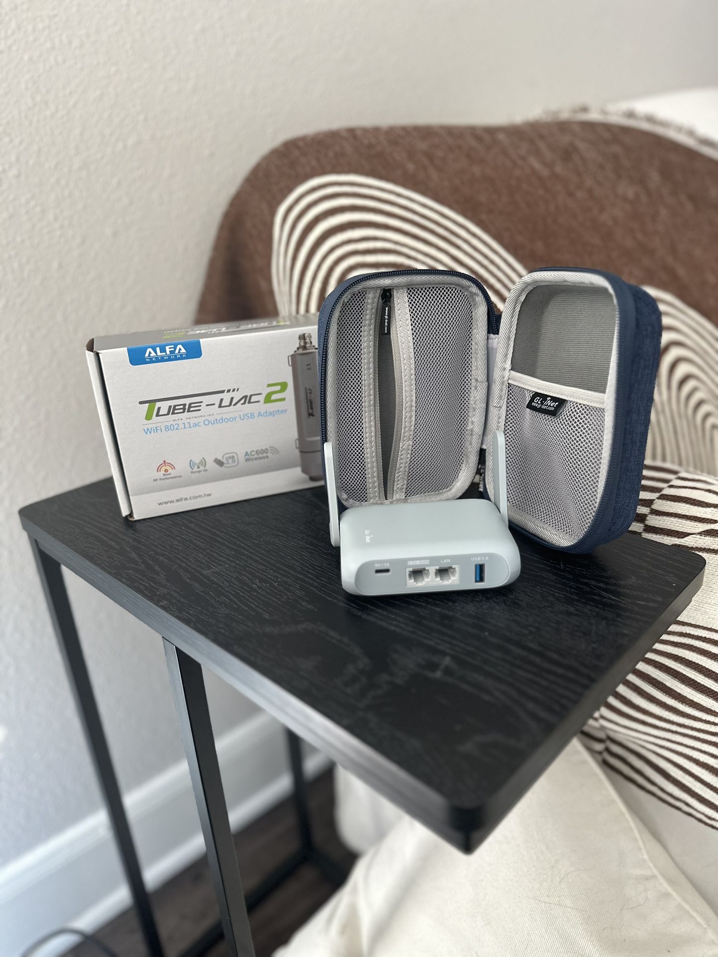  Complete RV WiFi System – GL.iNet Beryl AX Router + Alfa Tube Adapter + Mount + Accessories