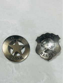 Real US marshal and Texas Ranger badges