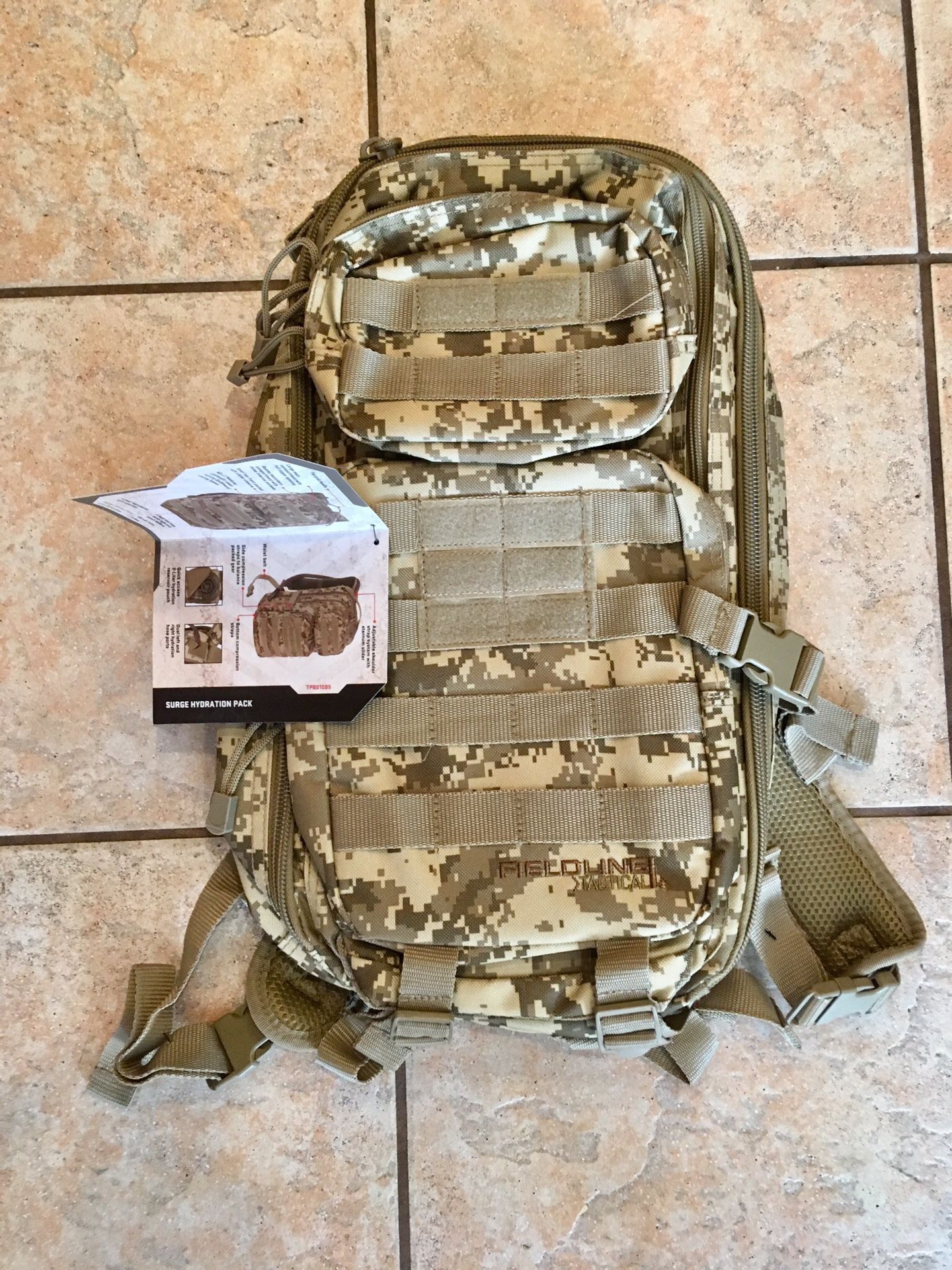 New Military MOLLE Backpack with Hydration Pack Bladder